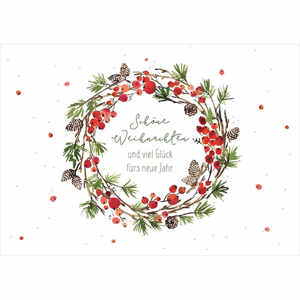 Grafikwerkstatt - Doppelkarte Schöne Weihnachten Goldveredelung