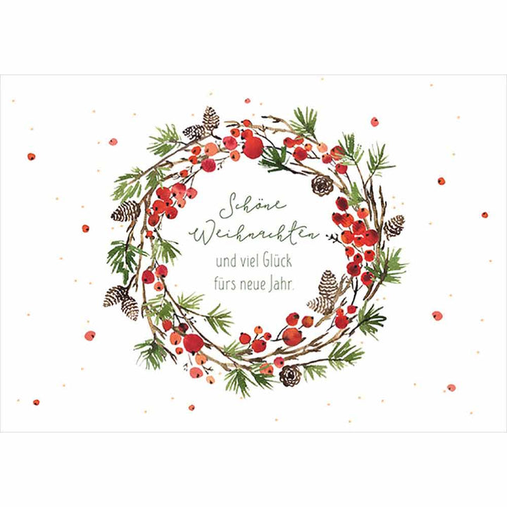 Grafikwerkstatt - Doppelkarte Schöne Weihnachten Goldveredelung