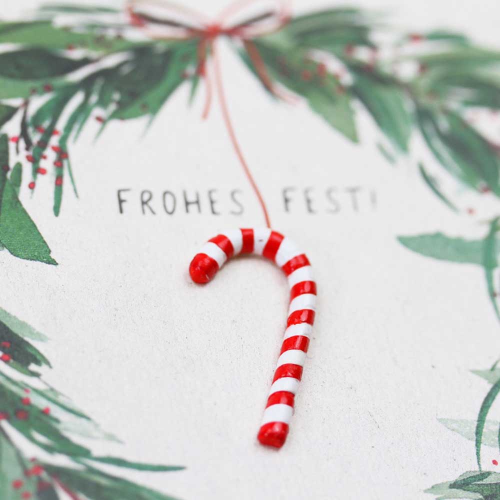 Grafikwerkstatt - Edition Finesse Doppelkarte Frohes Fest Zuckerstange