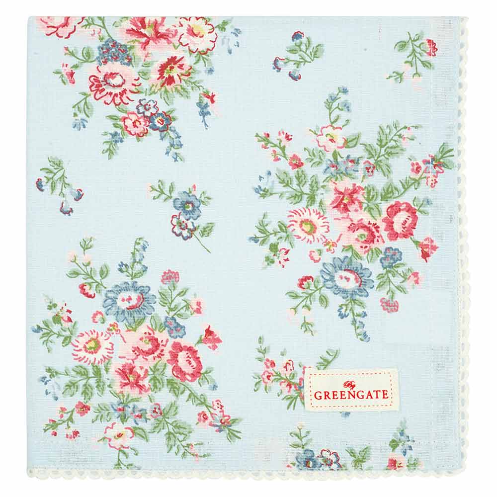 GreenGate - Ailis Stoffserviette mit Spitze pale blue