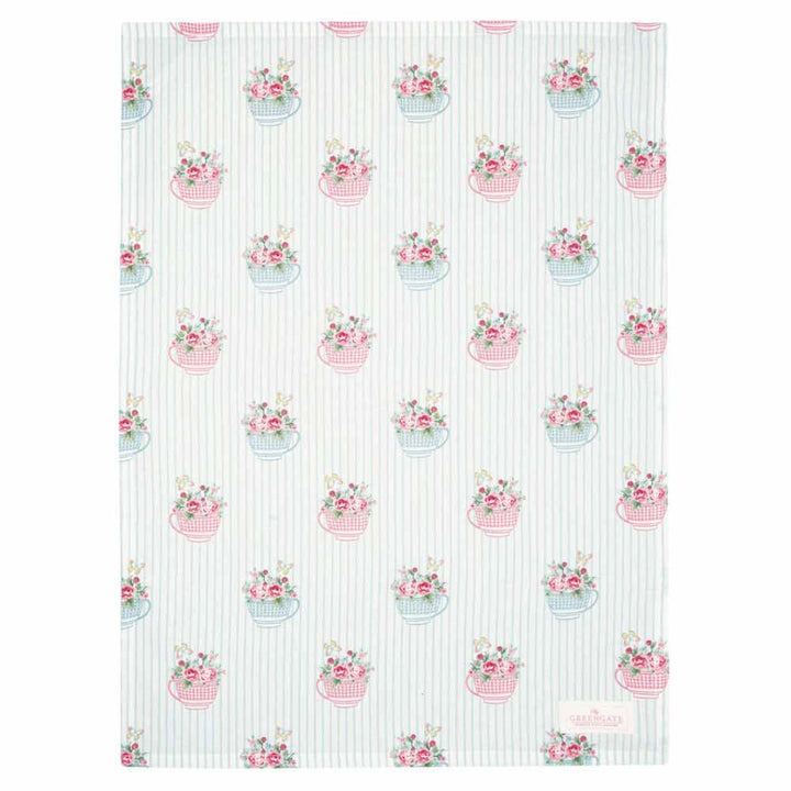 GreenGate - Alma flowers Geschirrtuch white