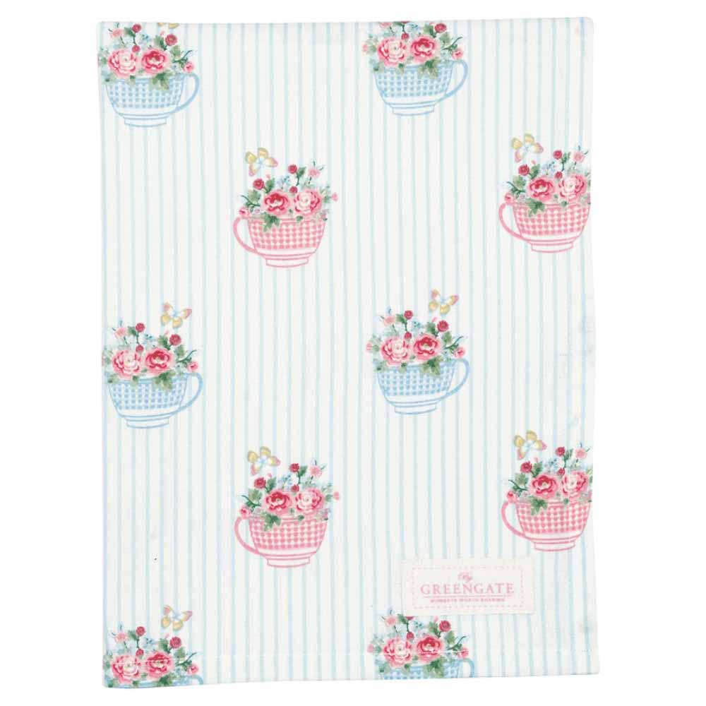 GreenGate - Alma flowers Geschirrtuch white