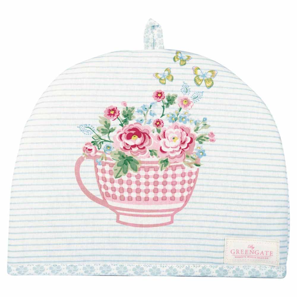 GreenGate - Alma flowers Wärmer für Teekanne white