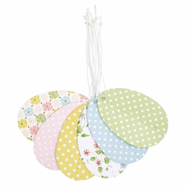 GreenGate - Anhänger Osterei Papier 6er-Set Decoration bunny Summer mix set of 6