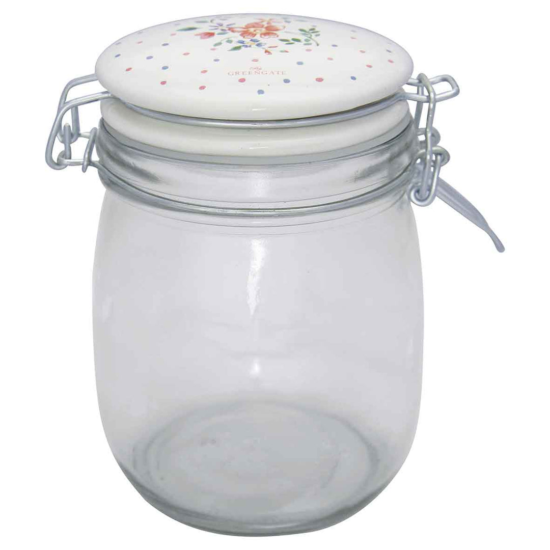 GreenGate - Belle Aufbewahrungsglas white 0,75L