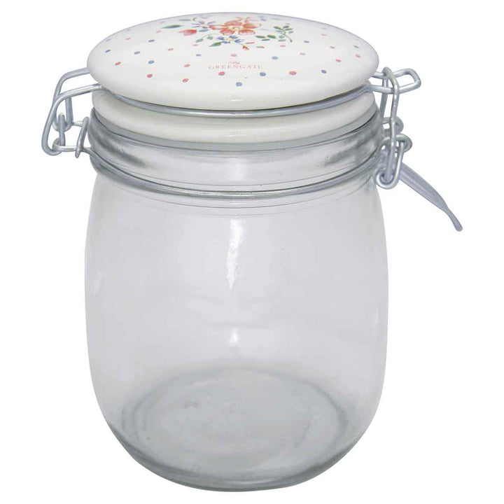GreenGate - Belle Aufbewahrungsglas white 0,75L