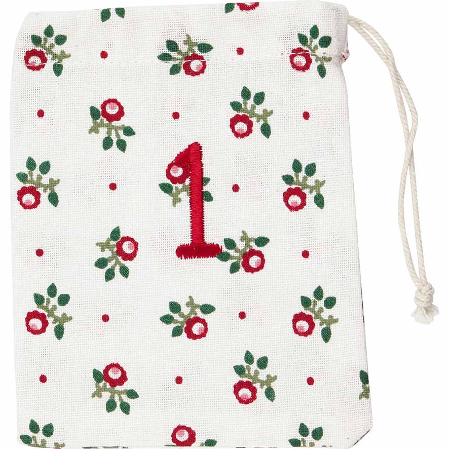 GreenGate - Charline Weihnachtskalender Stoffsäckchen 1-24