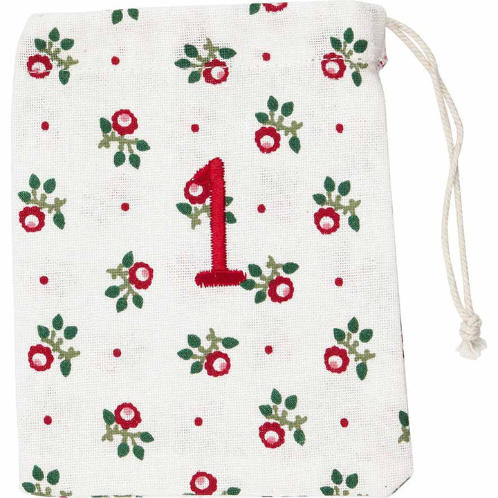 GreenGate - Charline Weihnachtskalender Stoffsäckchen 1-24