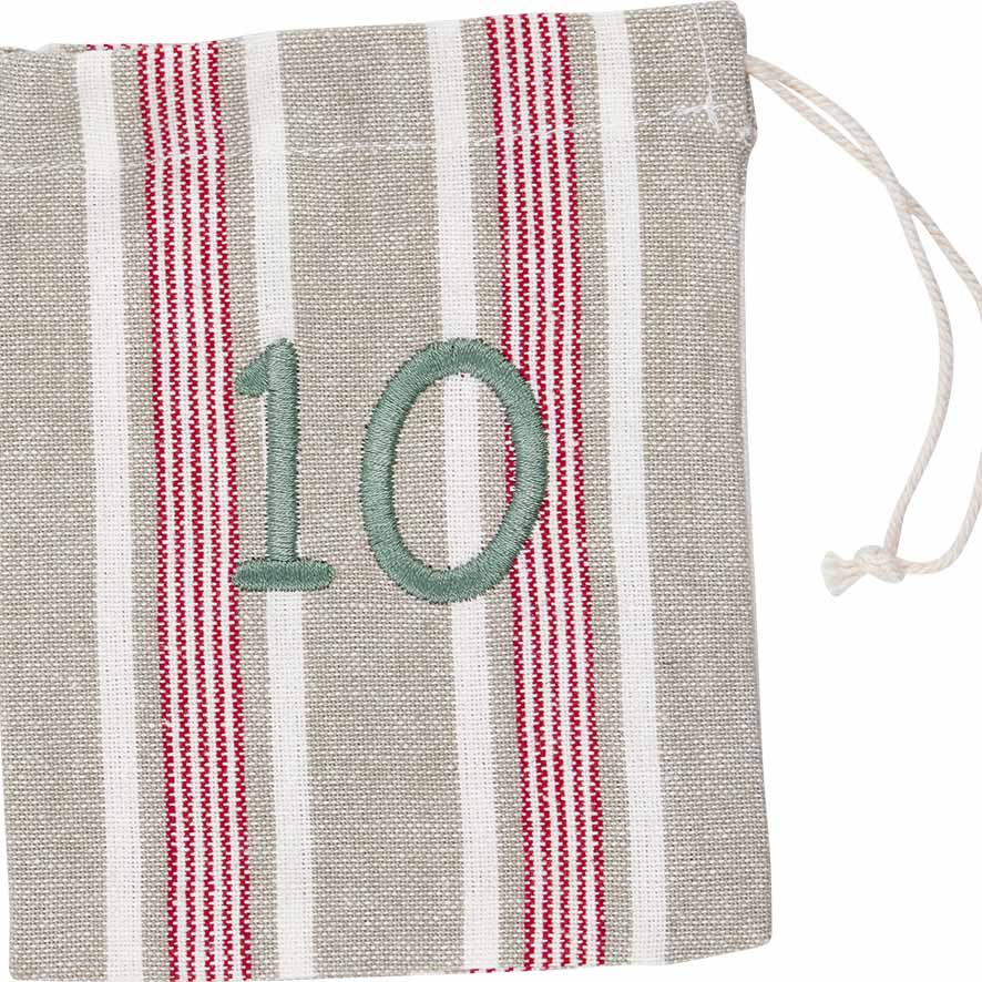 GreenGate - Charline Weihnachtskalender Stoffsäckchen 1-24