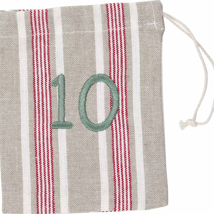 GreenGate - Charline Weihnachtskalender Stoffsäckchen 1-24