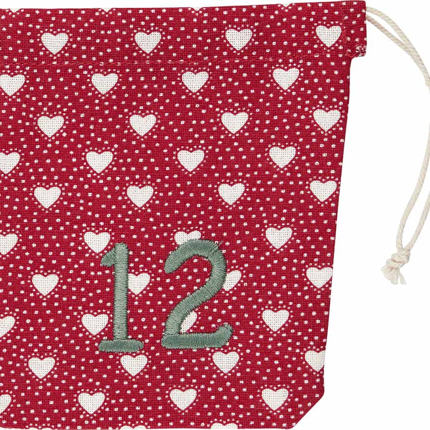 GreenGate - Charline Weihnachtskalender Stoffsäckchen 1-24