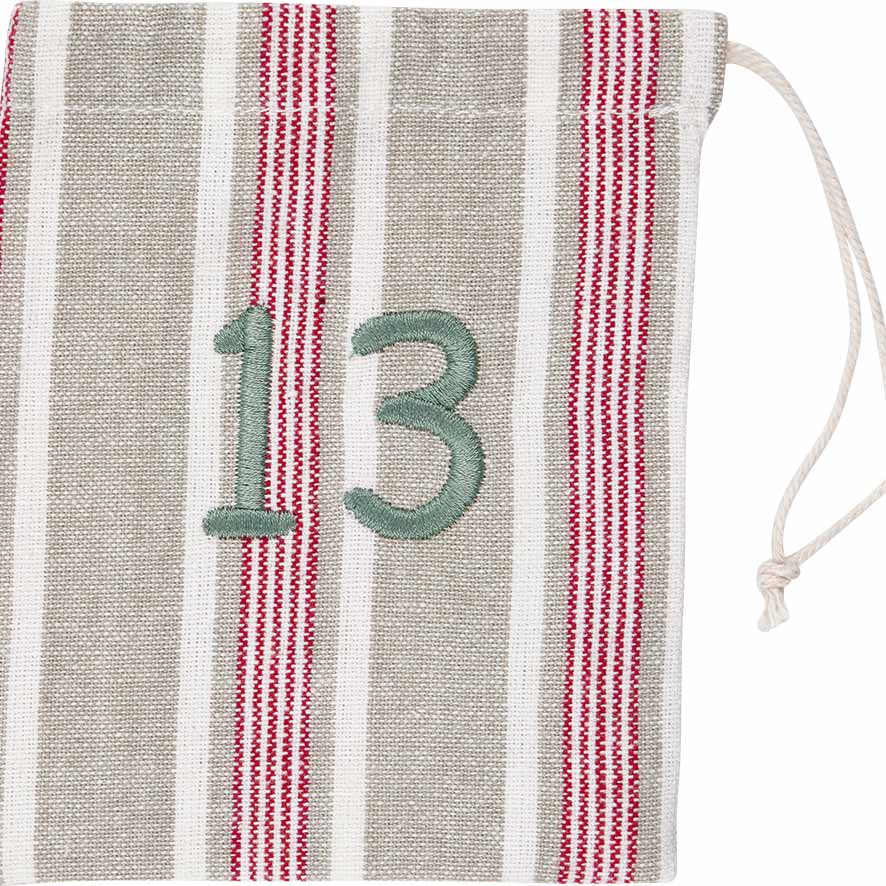 GreenGate - Charline Weihnachtskalender Stoffsäckchen 1-24