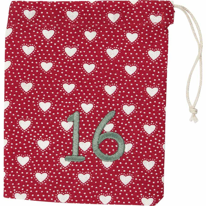 GreenGate - Charline Weihnachtskalender Stoffsäckchen 1-24
