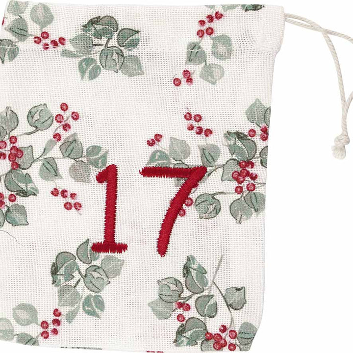 GreenGate - Charline Weihnachtskalender Stoffsäckchen 1-24