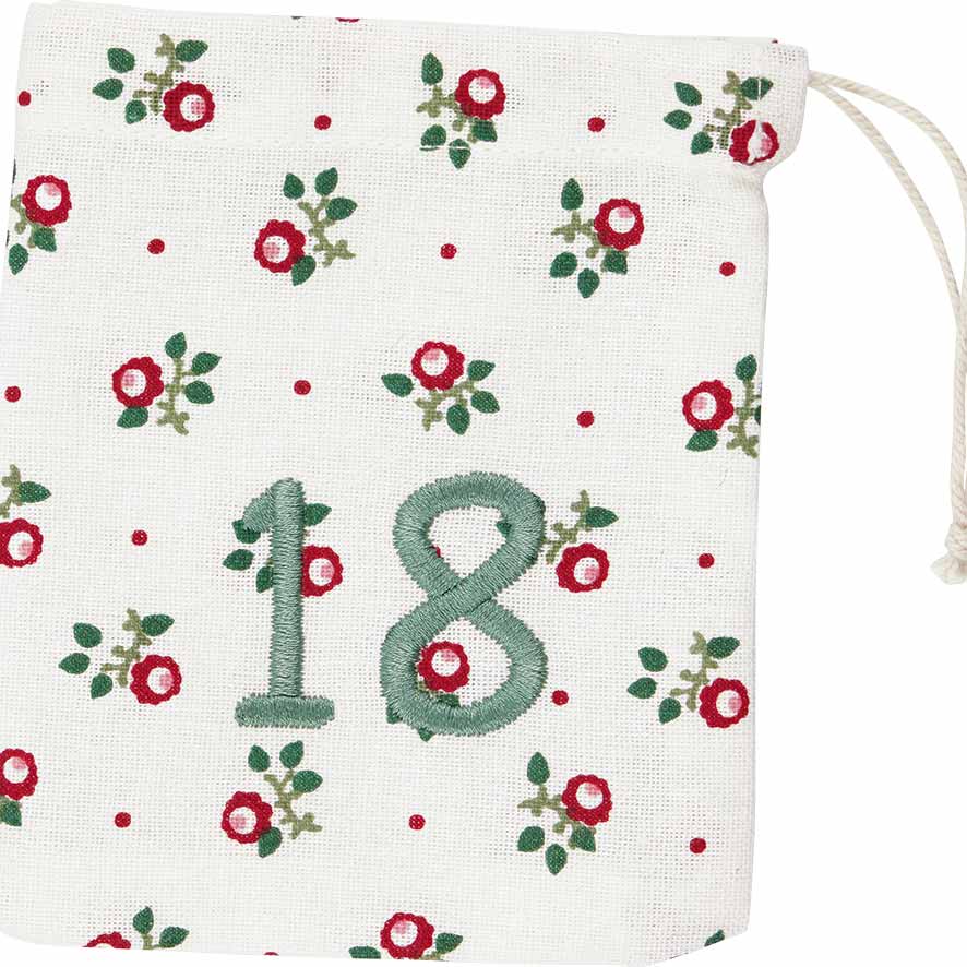GreenGate - Charline Weihnachtskalender Stoffsäckchen 1-24