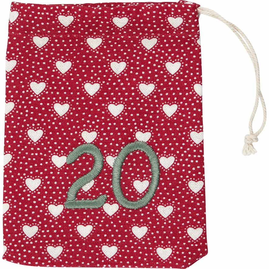 GreenGate - Charline Weihnachtskalender Stoffsäckchen 1-24