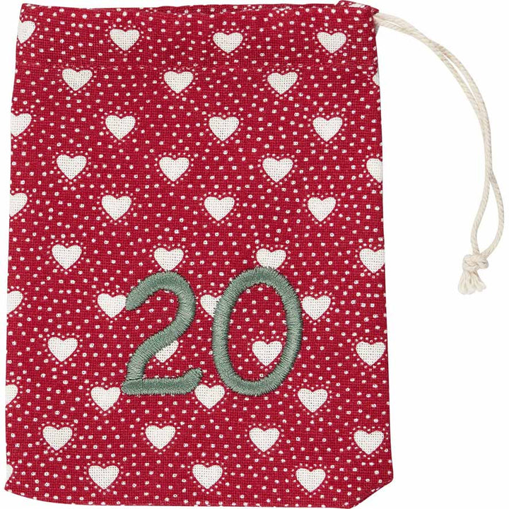 GreenGate - Charline Weihnachtskalender Stoffsäckchen 1-24