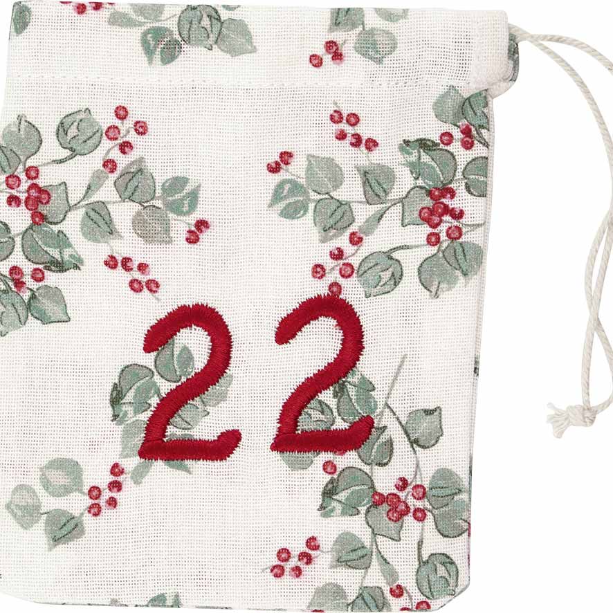 GreenGate - Charline Weihnachtskalender Stoffsäckchen 1-24