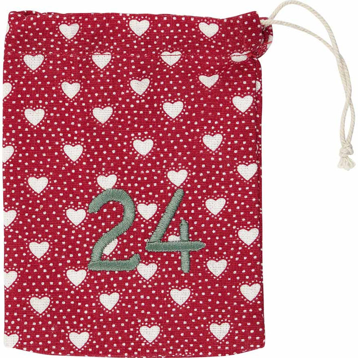 GreenGate - Charline Weihnachtskalender Stoffsäckchen 1-24