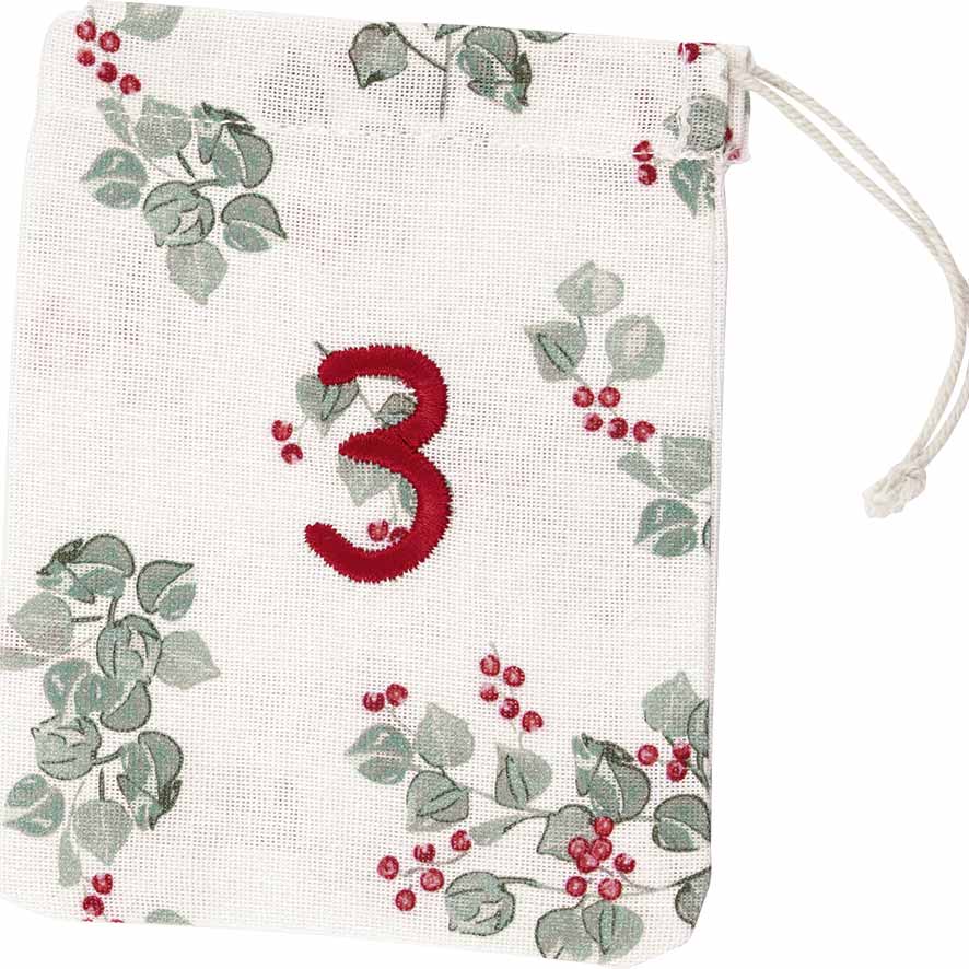 GreenGate - Charline Weihnachtskalender Stoffsäckchen 1-24