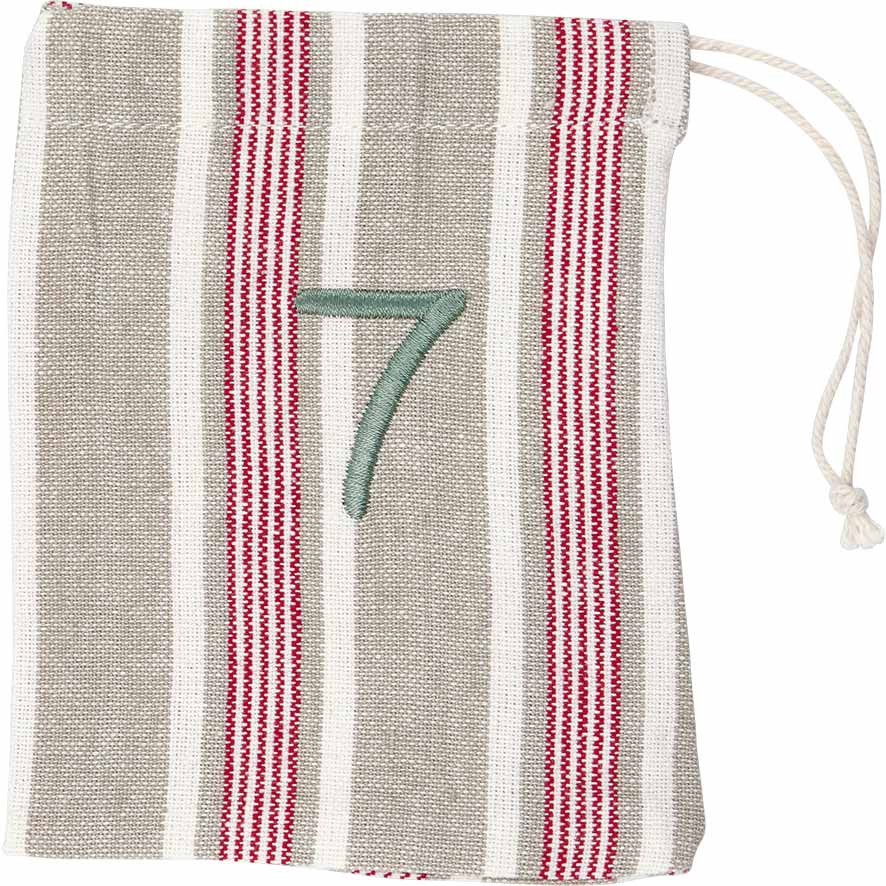 GreenGate - Charline Weihnachtskalender Stoffsäckchen 1-24