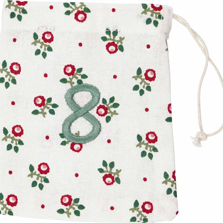 GreenGate - Charline Weihnachtskalender Stoffsäckchen 1-24