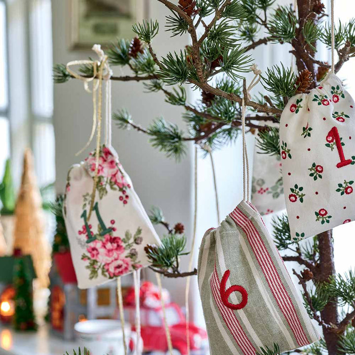 GreenGate - Charline Weihnachtskalender Stoffsäckchen 1-24