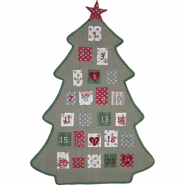 GreenGate - Charline Weihnachtskalender Tanne 1-24 white
