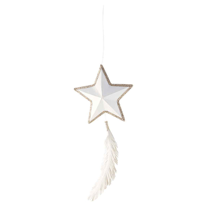 GreenGate - Christmas Papierstern mit Feder