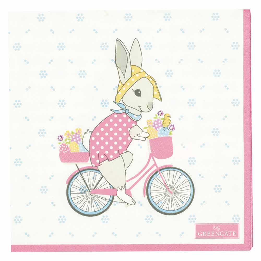 GreenGate - Cilja Papierserviette easter white large 20 Stück