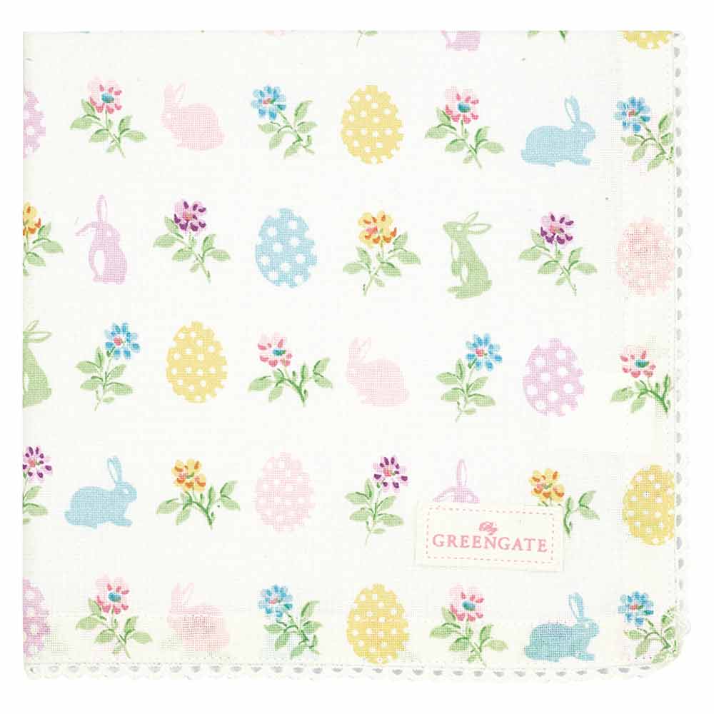 GreenGate - Cilja Stoffserviette mit Spitze easter white