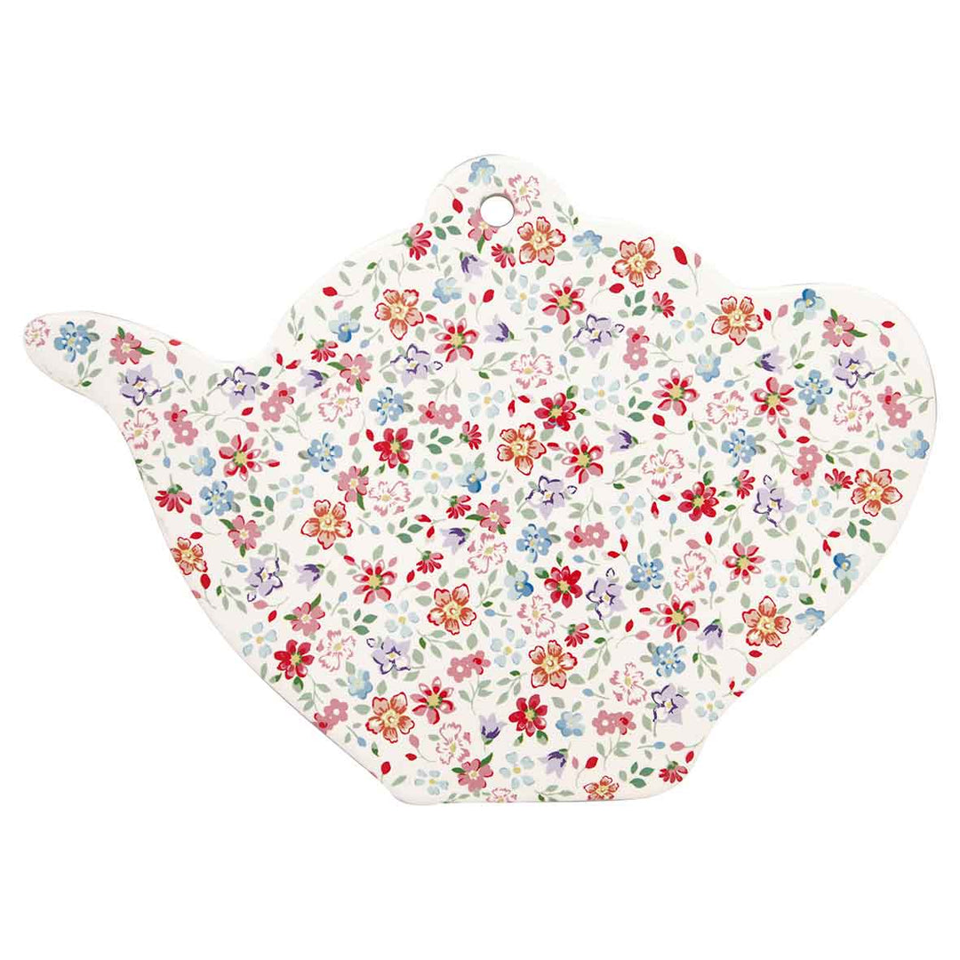 GreenGate - Clementine Untersetzer Teekanne white
