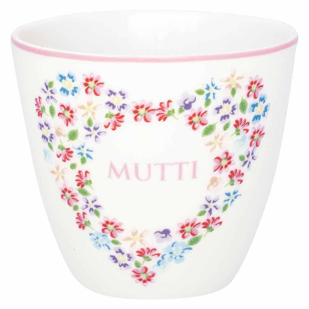 GreenGate - Columbine Latte cup mutti white