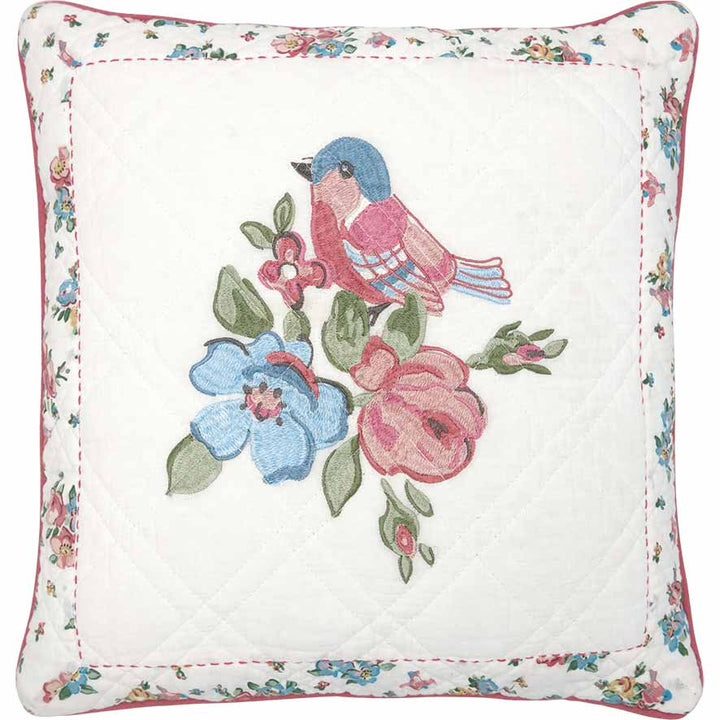 GreenGate - Ellie Kissenbezug white mit Stickerei 40 x 40 cm