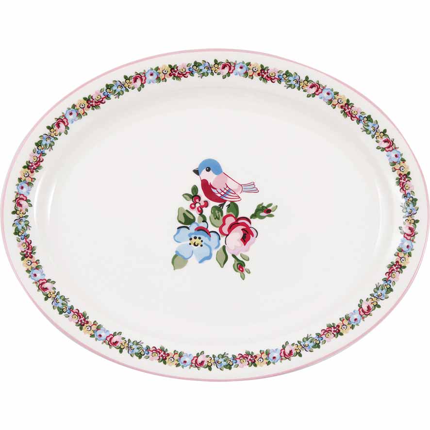 GreenGate - Ellie Servierplatte oval white