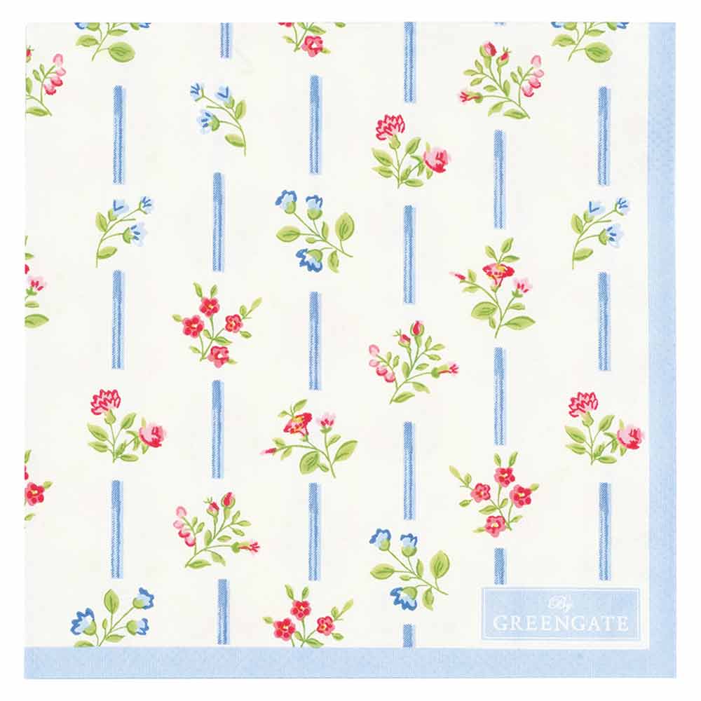 GreenGate - Hannah Papierserviette white small 20 Stück