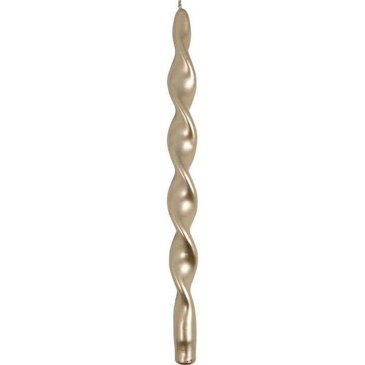 GreenGate - Kerze Twisted gold large 36 cm 2er-Set