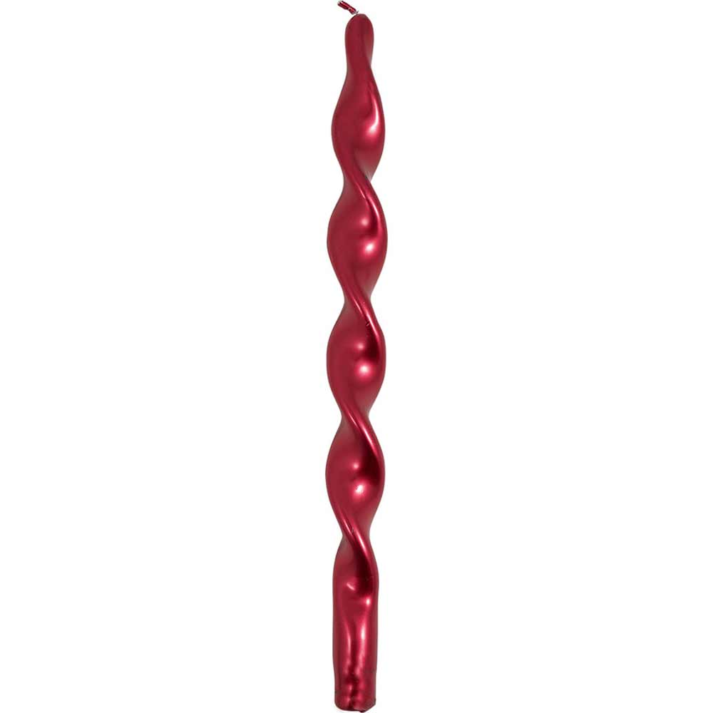 GreenGate - Kerze Twisted dark red large 36 cm 2er-Set