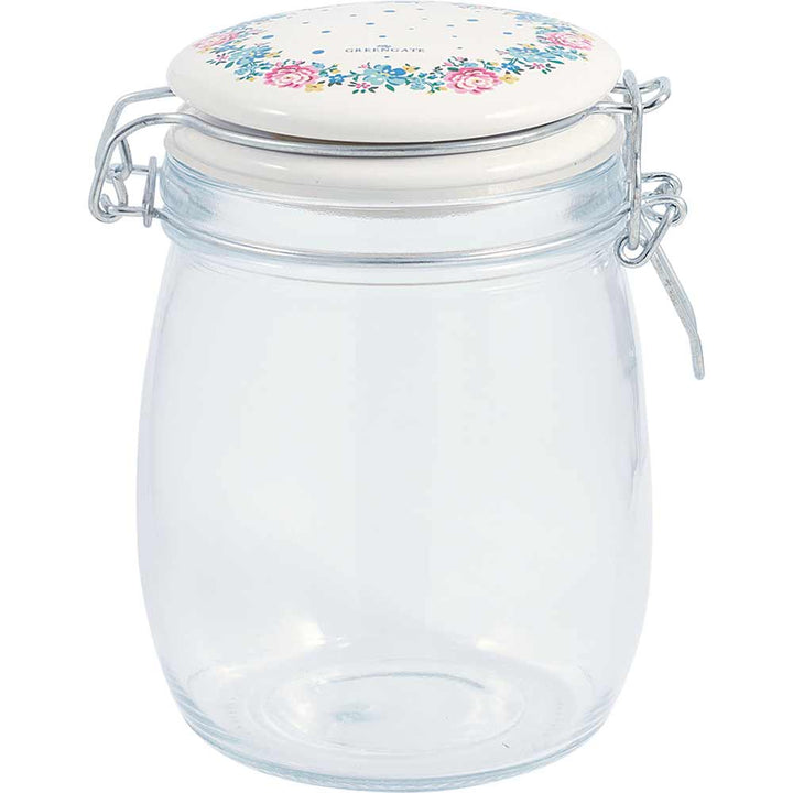 GreenGate - Laura Aufbewahrungsglas white 0,75L
