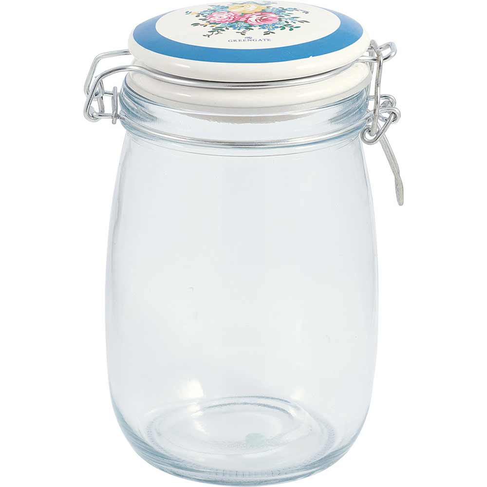 GreenGate - Laura Aufbewahrungsglas white 1L