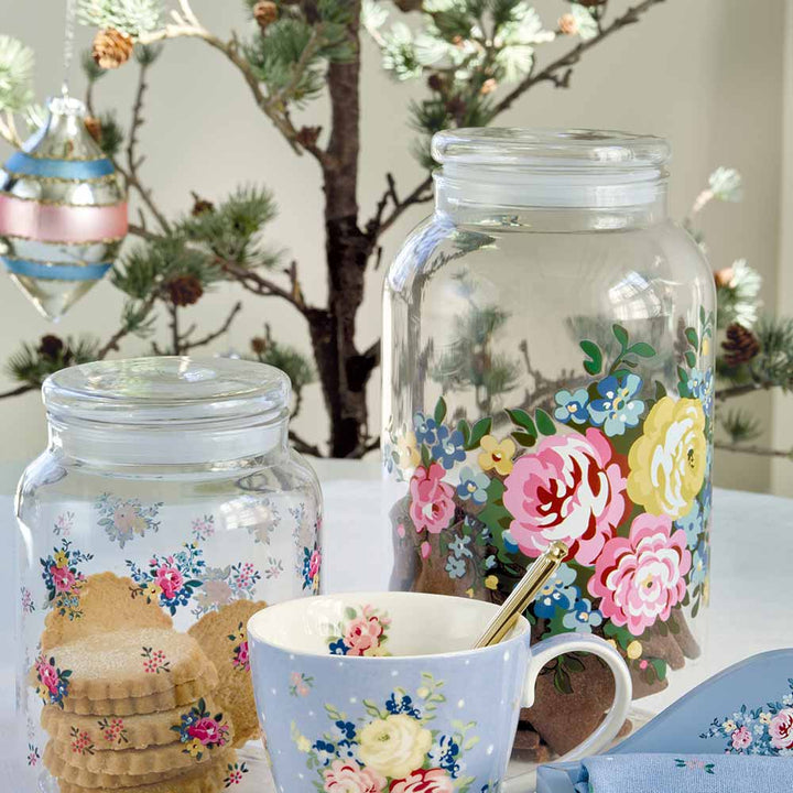 GreenGate - Laura Aufbewahrungsglas Cookie jar white 2,5L