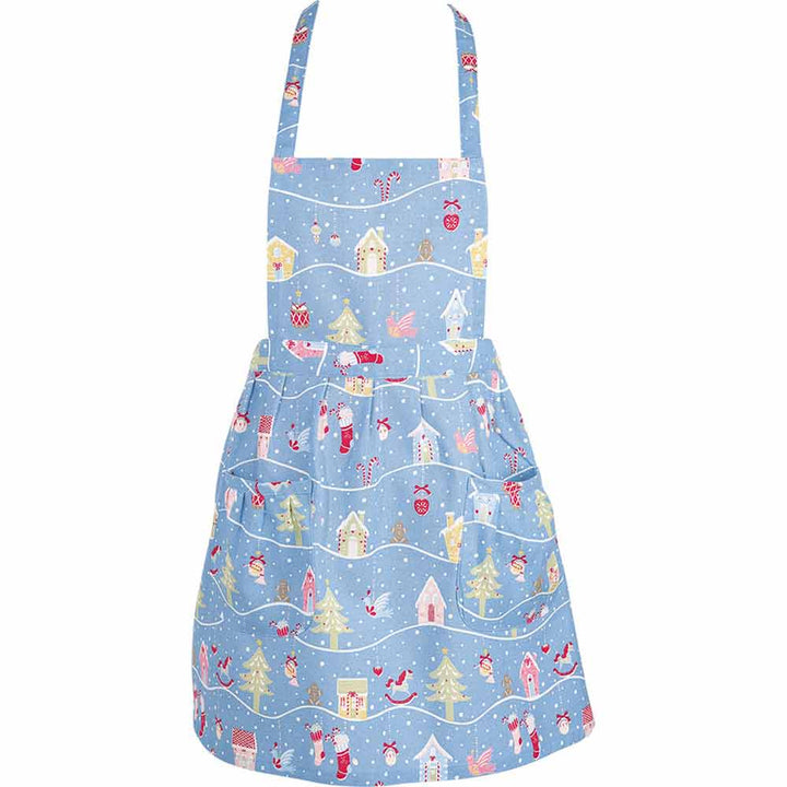 GreenGate - Laura Christmas Kinderschürze dusty blue
