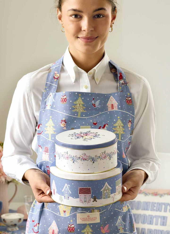 GreenGate - Laura Christmas Kinderschürze dusty blue
