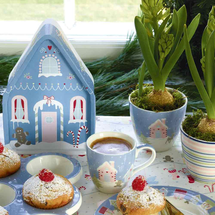GreenGate - Laura Aufbewahrungsbox Haus dusty blue