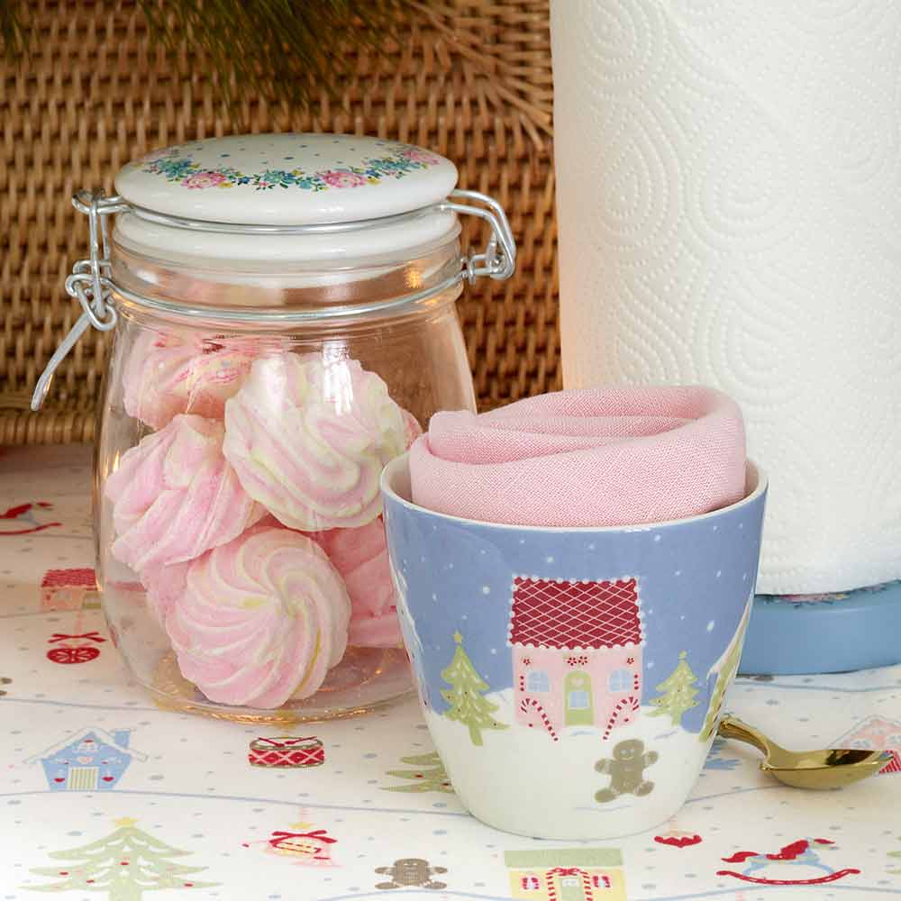 GreenGate - Laura Aufbewahrungsglas white 0,75L