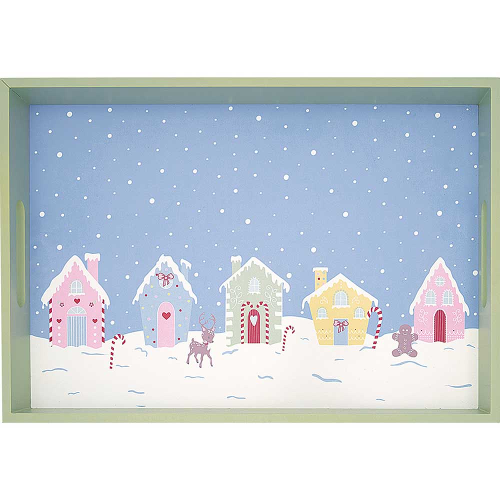 GreenGate - Laura homes Tablett dusty blue large