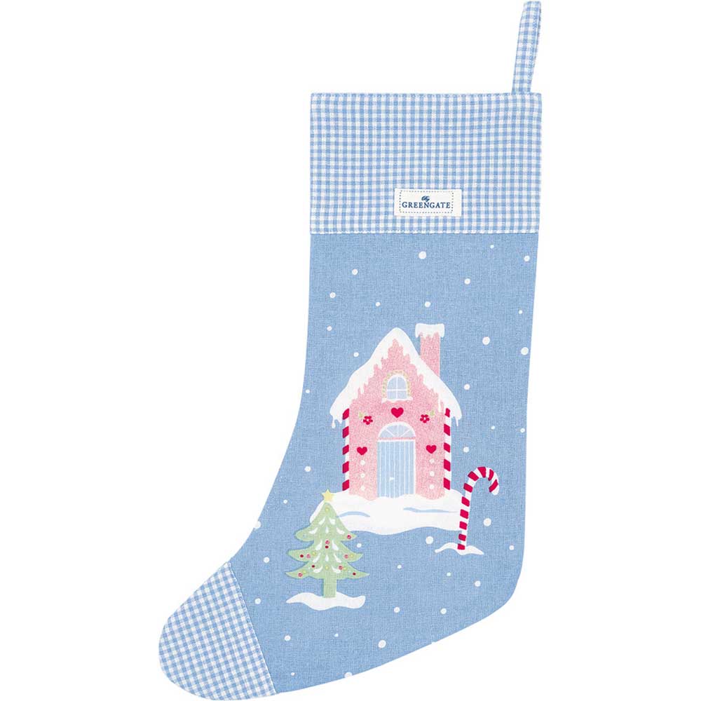 GreenGate - Laura homes Weihnachtsstrumpf dusty blue