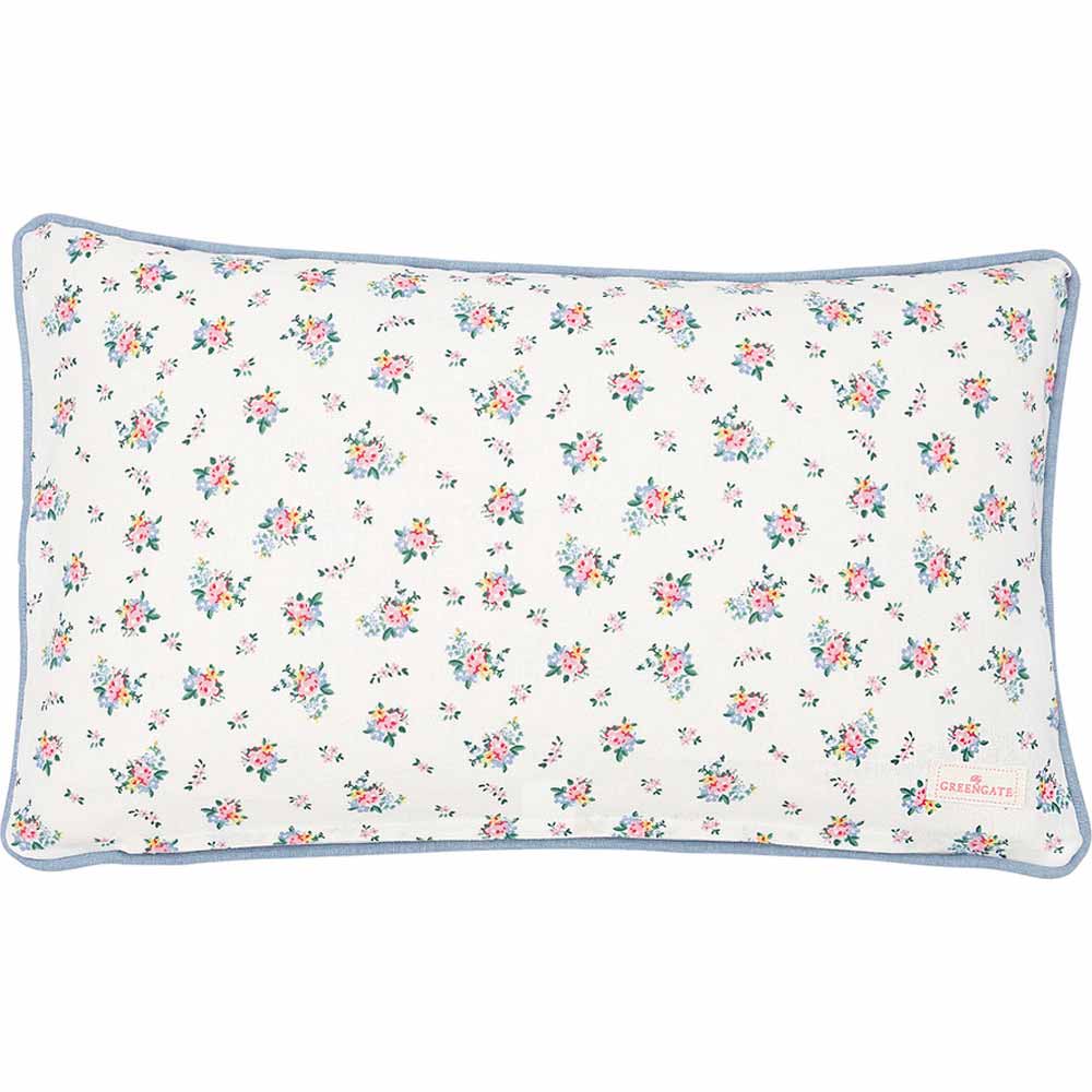 GreenGate - Laura Kissenbezug dusty blue mit Stickerei 30 x 50 cm
