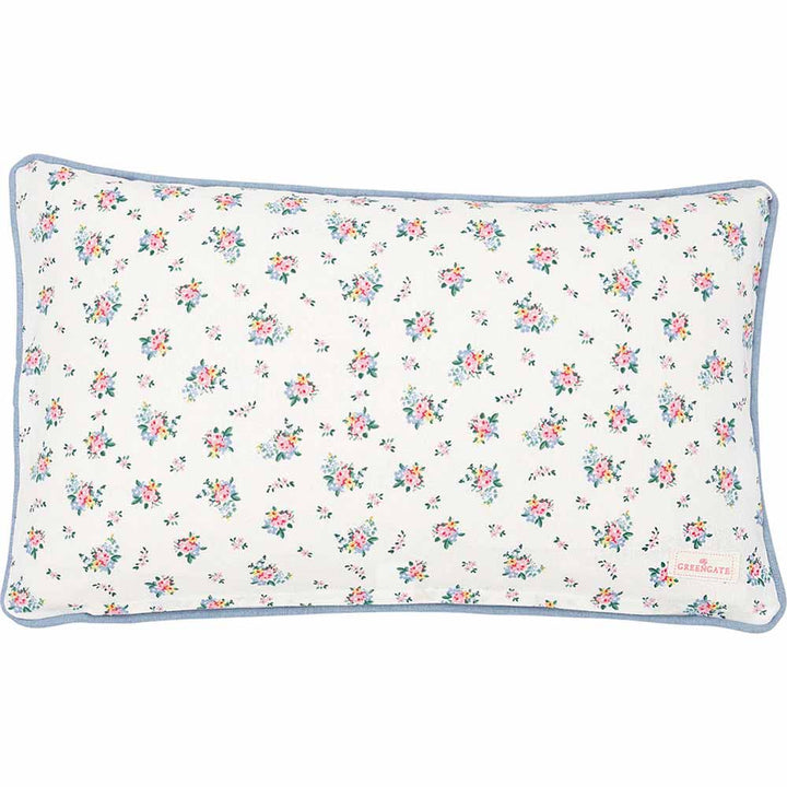 GreenGate - Laura Kissenbezug dusty blue mit Stickerei 30 x 50 cm