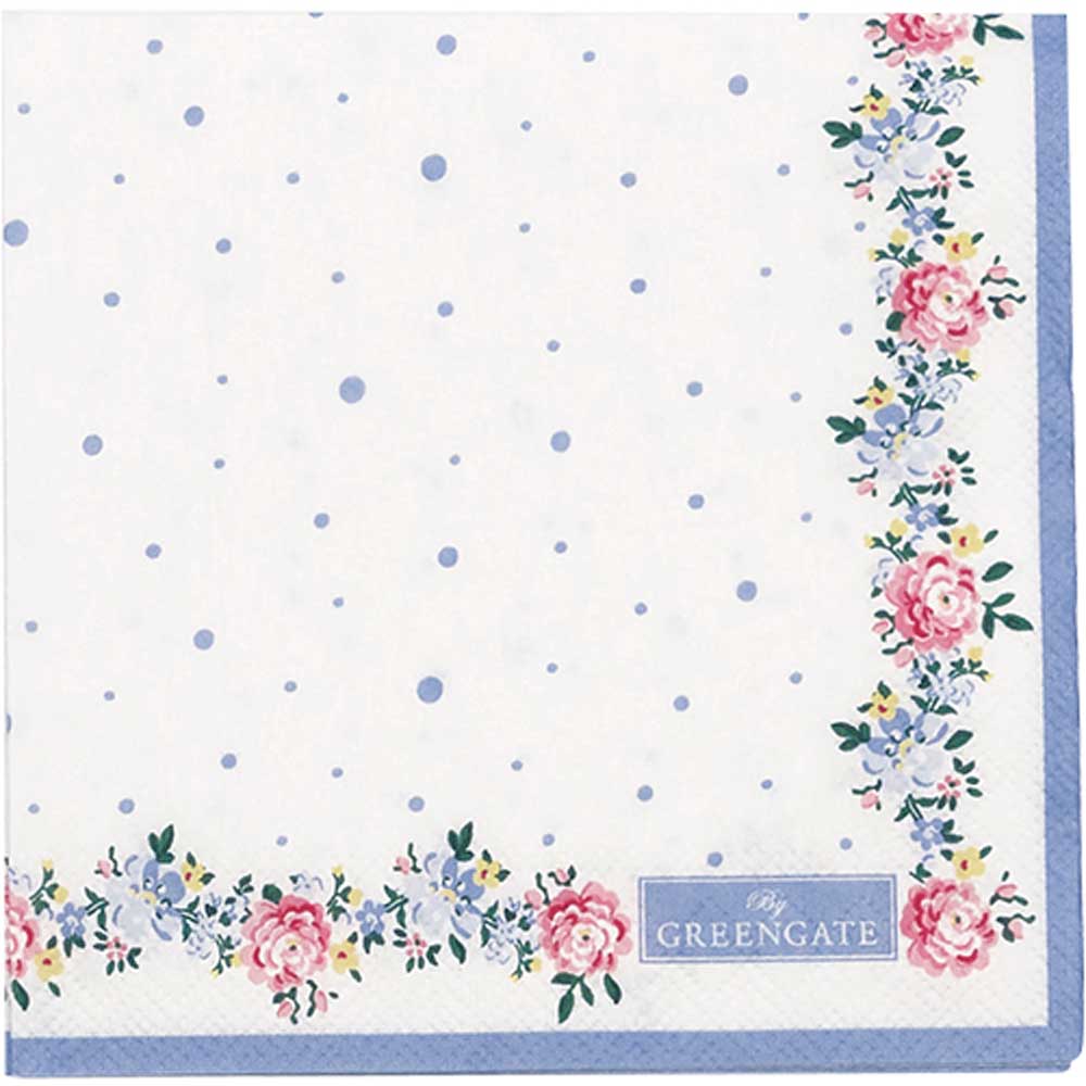 GreenGate - Laura petit Papierserviette white small 20 Stück